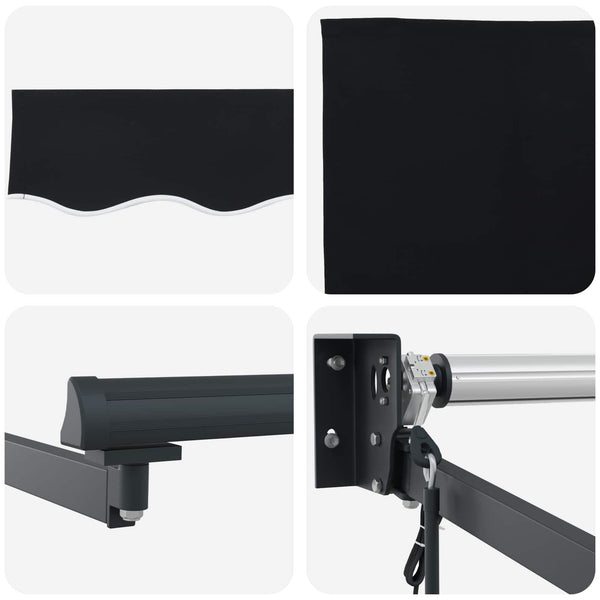 Schwarze Markise 300x250 cm
