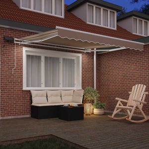 vidaXL Retractable Awning with Beige 300 x 250 cm Fabric