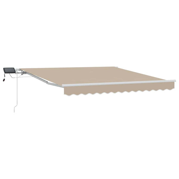 vidaXL Retractable Awning with Beige 300 x 250 cm Fabric