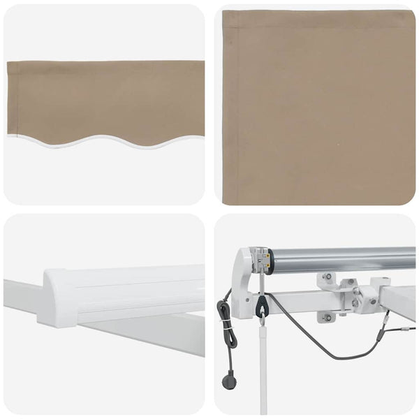 vidaXL Retractable Awning Beige 300 x 250 cm Polyester and Metal