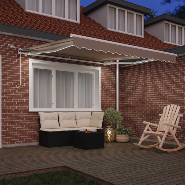 vidaXL Retractable Awning Beige 300 x 250 cm Polyester and Metal