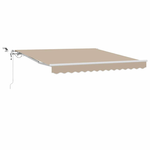 vidaXL Retractable Awning Beige 300 x 250 cm Polyester and Metal