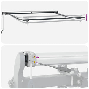 vidaXL Retractable Awning Beige 300 x 250 cm Fabric and Aluminium