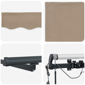 vidaXL Awning Fabric with Beige 300 x 250 cm Polyester