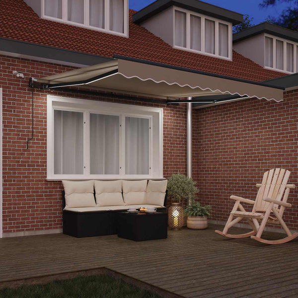 vidaXL Awning Fabric with Beige 300 x 250 cm Polyester