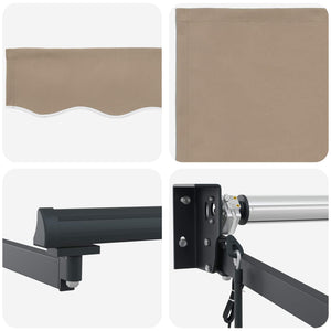 vidaXL Awning Beige 300 x 250 x 165 cm Polyester