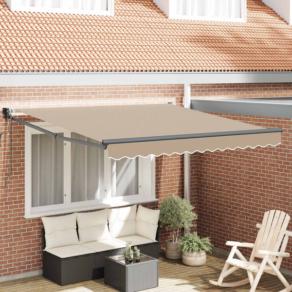 vidaXL Awning Beige 300 x 250 x 165 cm Polyester
