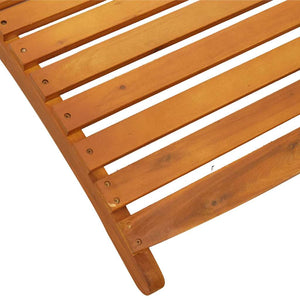 vidaXL Sun Lounger 3 pcs Brown Solid Acacia Wood