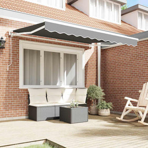 vidaXL Awning Frame Adjustable White 3.5 x 2 m Steel