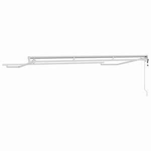 vidaXL Awning Frame Adjustable White 3.5 x 2 m Steel