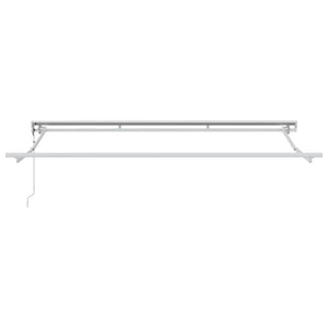 vidaXL Awning Frame Adjustable White 3.5 x 2 m Steel