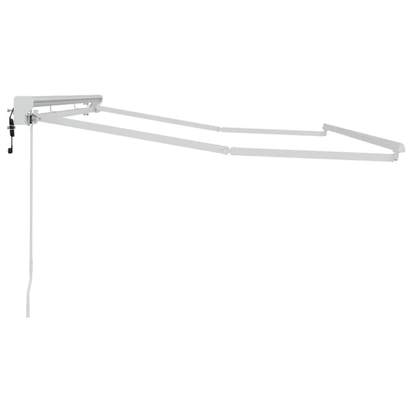 vidaXL Awning Frame Adjustable White 3.5 x 2 m Steel