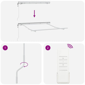 vidaXL Awning Frame White 2.5 x 2 m Metal