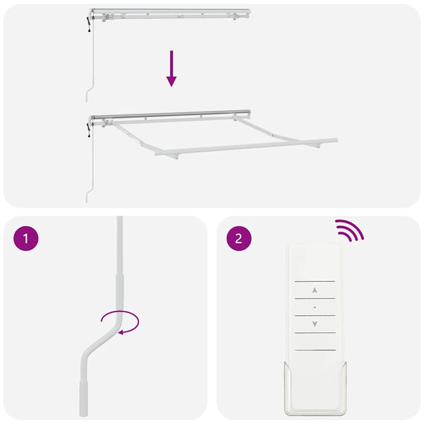 vidaXL Awning Frame White 2.5 x 2 m Metal