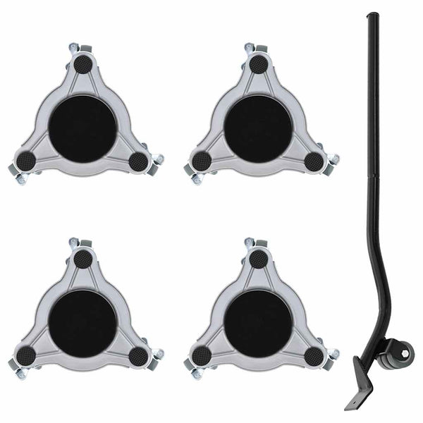 vidaXL Furniture Movers 4 pcs. with Lifter 19x17.5x6 cm Steel 1000 kg