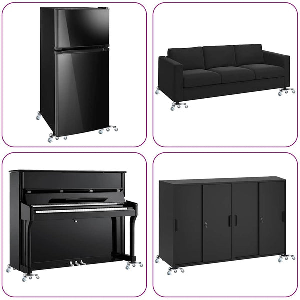 vidaXL Furniture Movers 4 pcs. with Lifter 19x17.5x6 cm Steel 1000 kg
