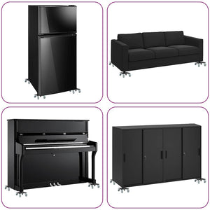 vidaXL Furniture Movers 4 pcs. with Lifter 13.5x13.5x6 cm Steel 1300 kg