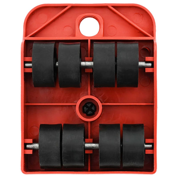 vidaXL Furniture Movers 8 pcs with Lifters Red 9.8x7.5x3 cm 150 kg
