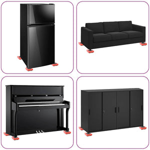 vidaXL Furniture Movers 8 pcs with Lifters Red 9.8x7.5x3 cm 150 kg