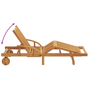 vidaXL Sun Lounger 2 pcs Beige 200 x 67 x 84 cm Solid Acacia Wood