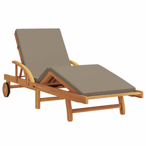vidaXL Sun Lounger 3 pcs Taupe 200 x 67 x 84 cm Solid Acacia Wood