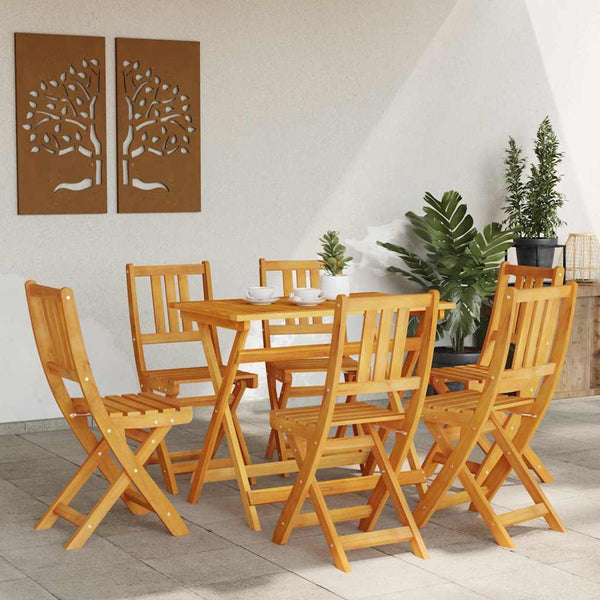 Bistro-Stühle Akazie mit Kissen 6er Set