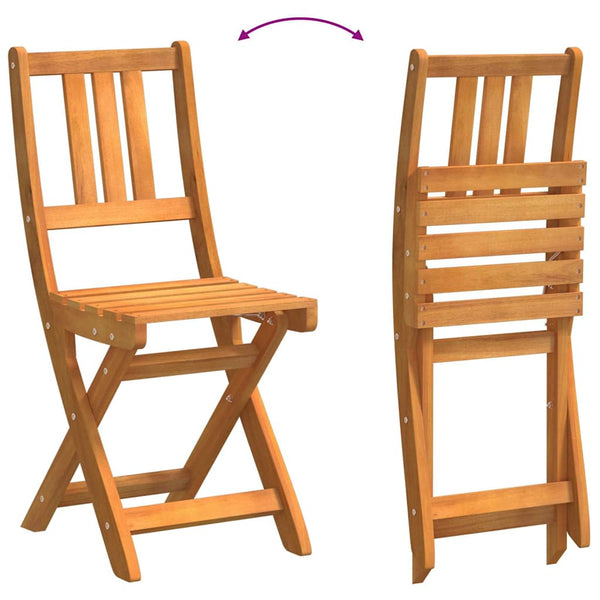 Bistro-Stühle Akazie mit Kissen 6er Set