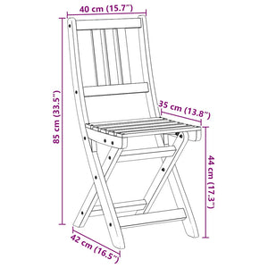Bistro-Stühle Akazie mit Kissen 6er Set