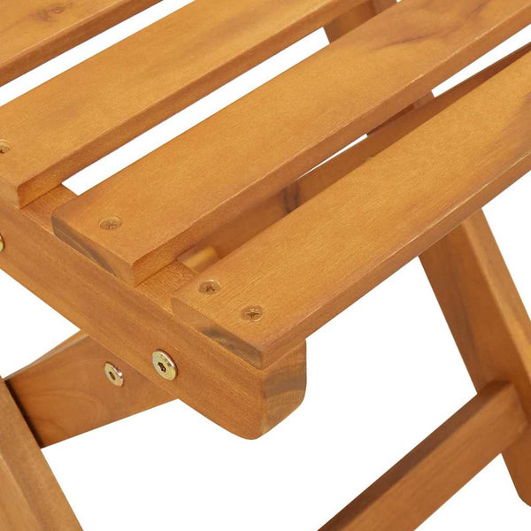 Akazienholz Bistro Stühle mit Kissen, 8er Set