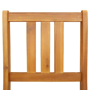 Akazienholz Bistro Stühle mit Kissen, 8er Set