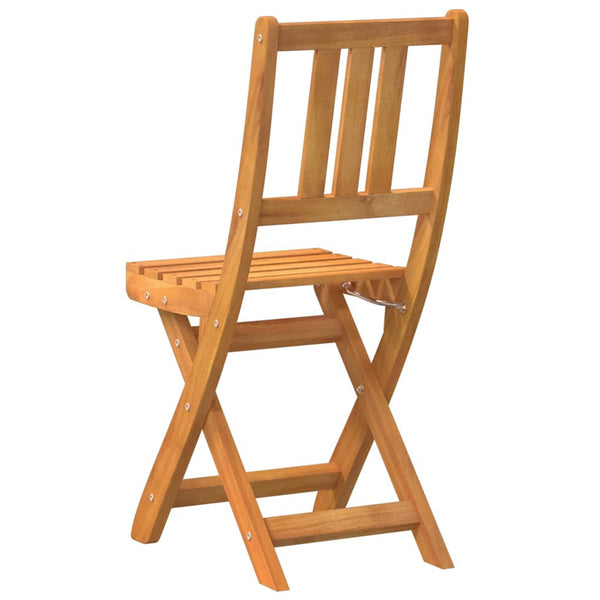 Akazienholz Bistro Stühle mit Kissen, 8er Set