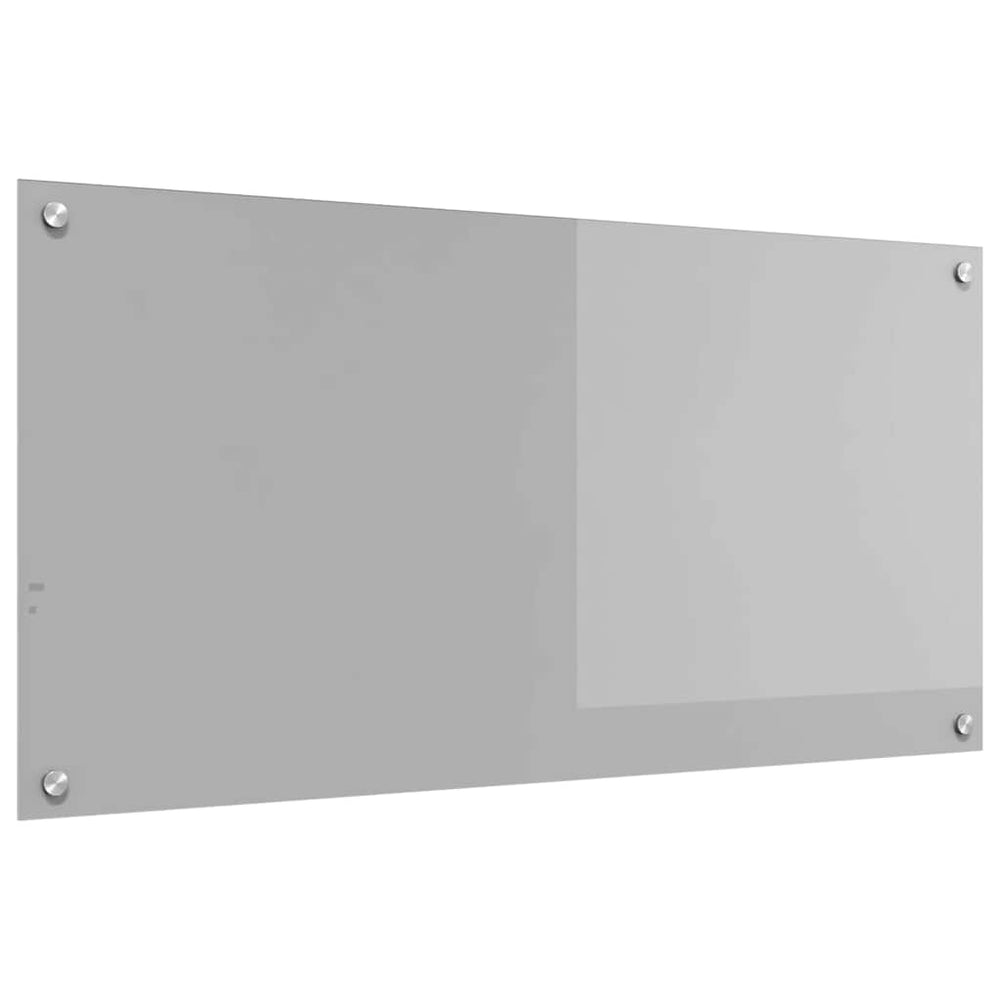 vidaXL Kitchen Splashback Light Grey 100 x 50 cm Tempered Glass