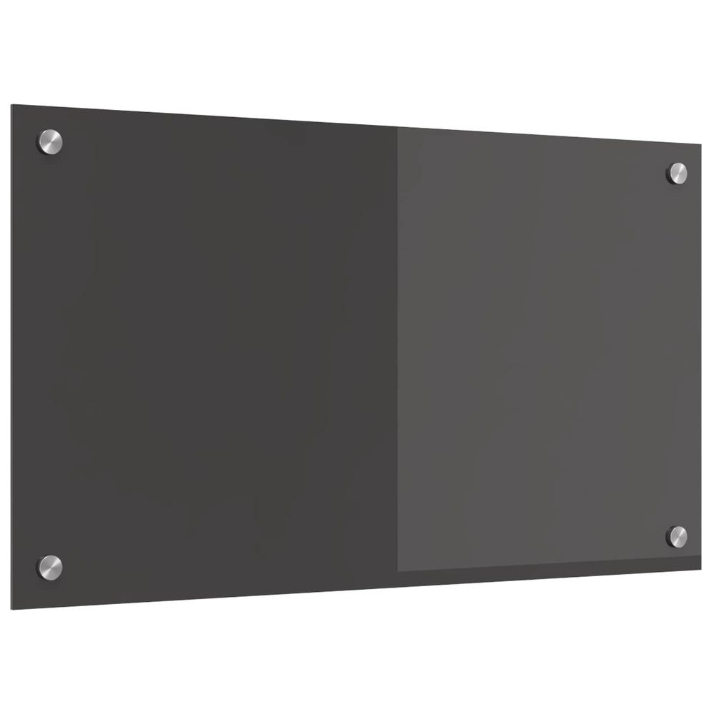 vidaXL Kitchen Splashback Dark Grey 70 x 40 cm Toughened Glass