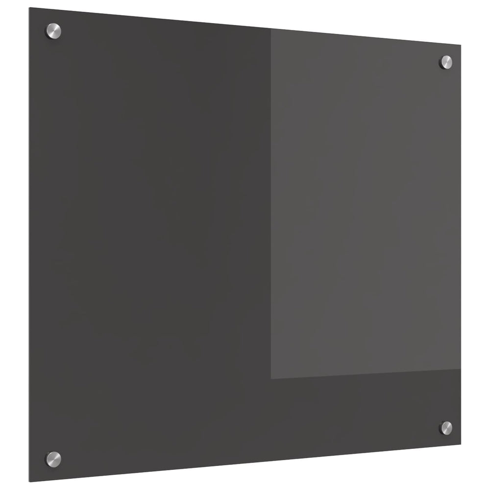 vidaXL Kitchen Splashback Dark Grey 70 x 60 cm Tempered Glass