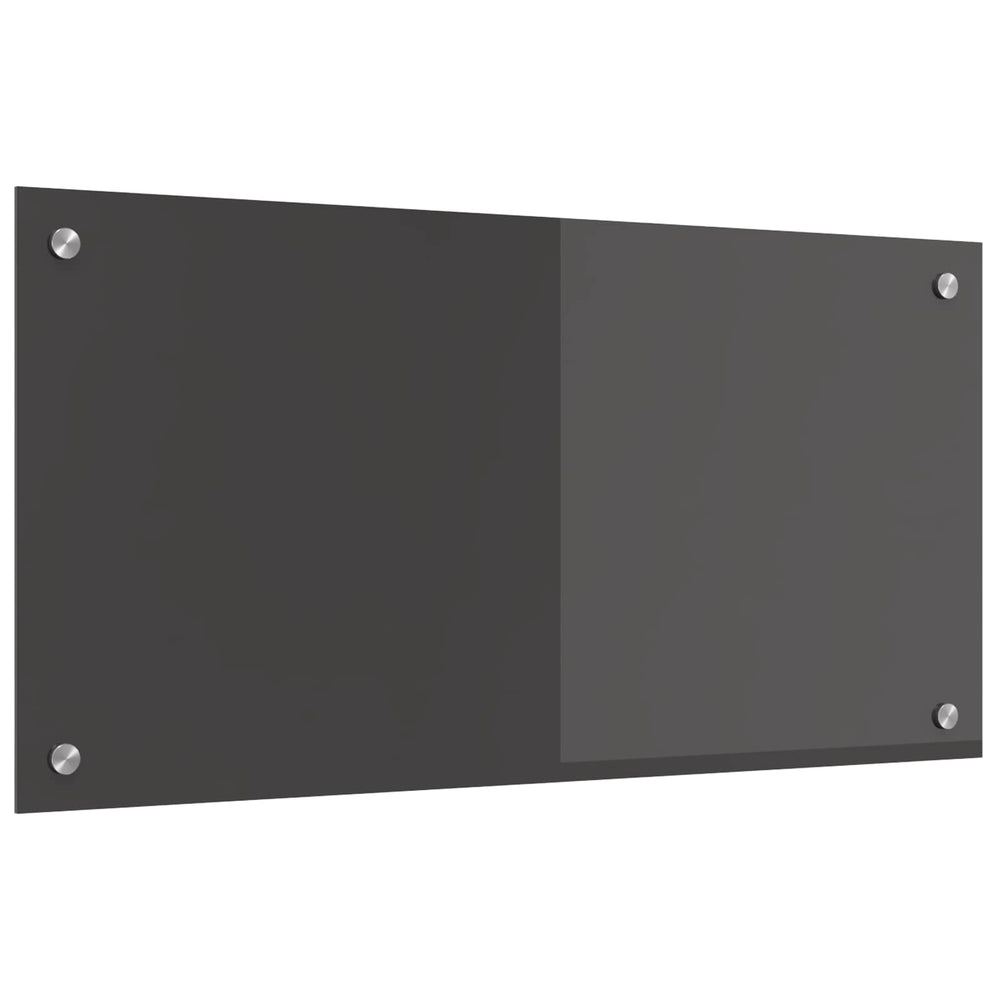 vidaXL Kitchen Splashback Dark Grey 80 x 40 cm Toughened Glass