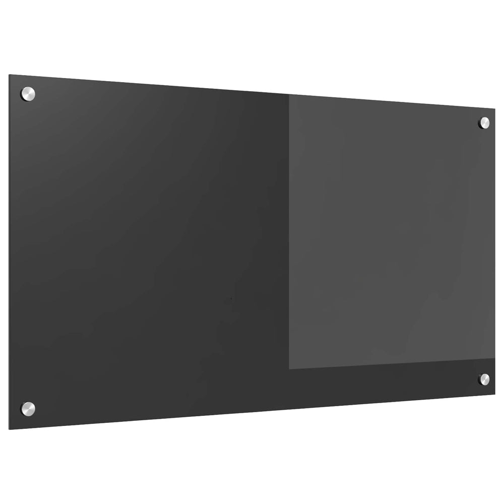 vidaXL Kitchen Splashback Dark Grey 90 x 50 cm Tempered Glass