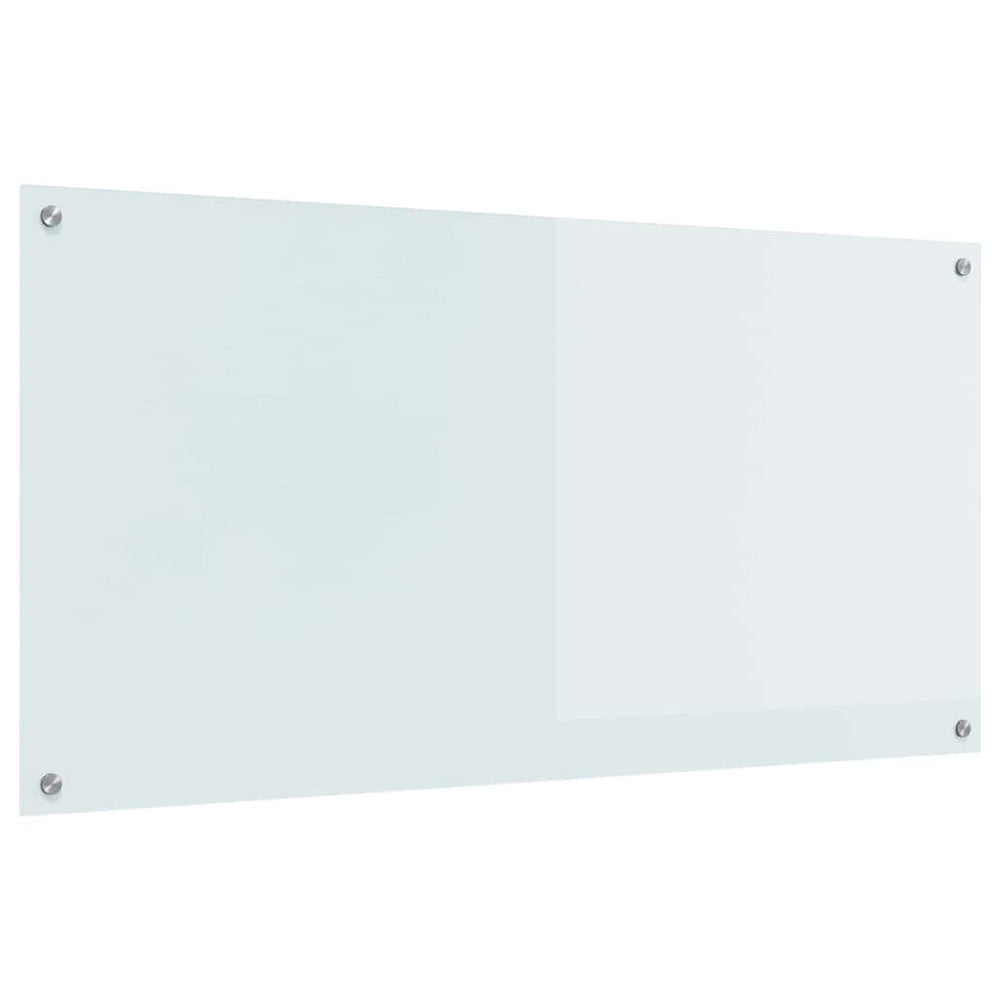 vidaXL Kitchen Splashback White 120 x 60 cm Tempered Glass