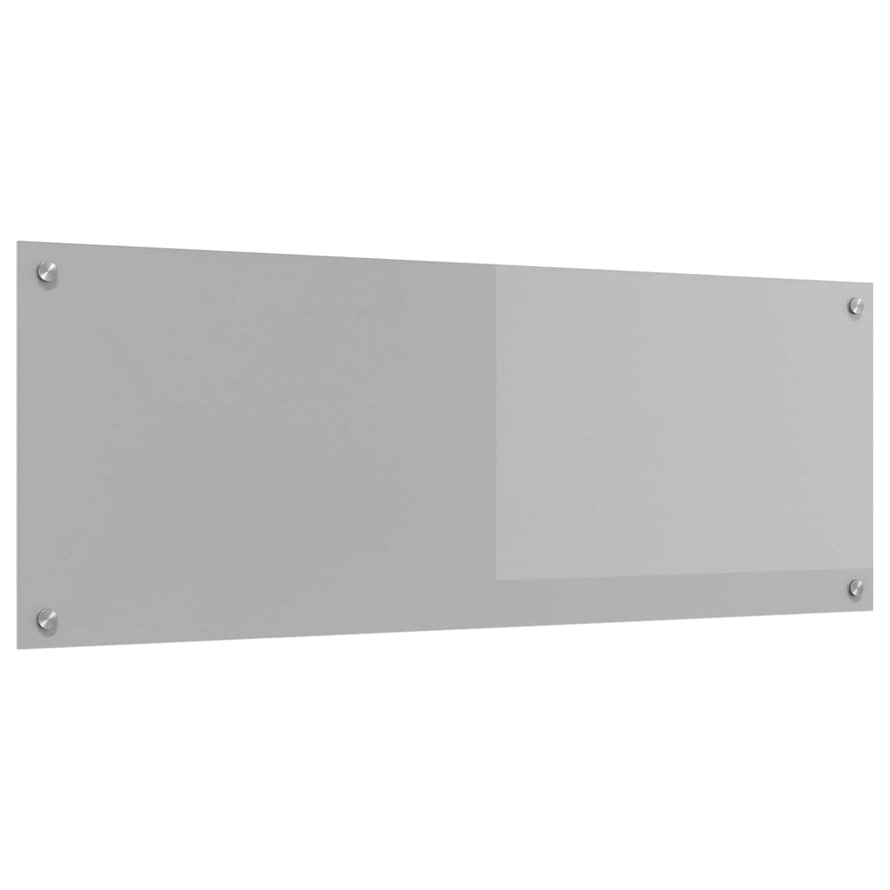 vidaXL Light Grey Kitchen Backsplash 110 x 40 cm Tempered Glass