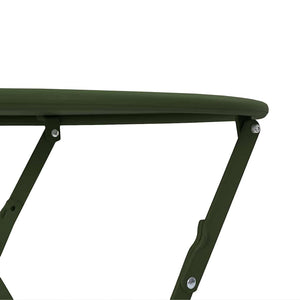 Bistrotisch Dunkelgrün Ø 50cm Stahl Gartentisch