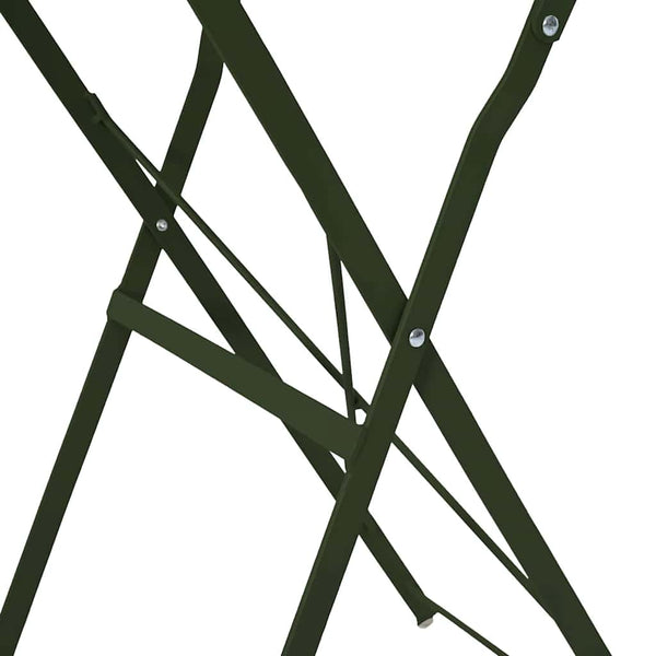 Bistrotisch Dunkelgrün Ø 50cm Stahl Gartentisch