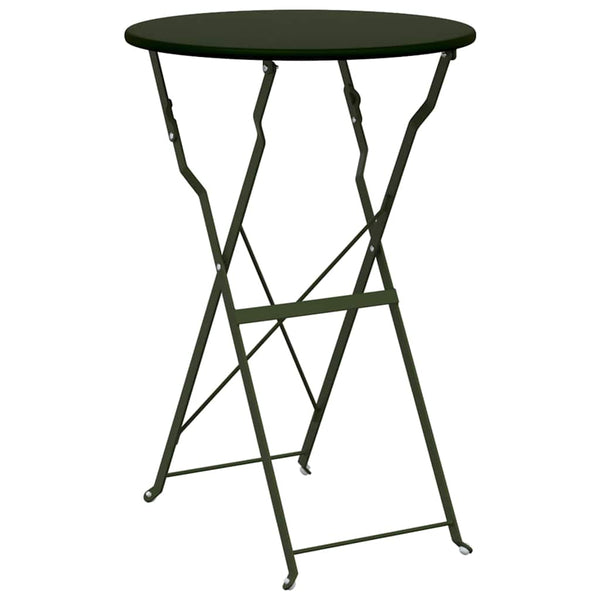 Bistrotisch Dunkelgrün Ø 50cm Stahl Gartentisch
