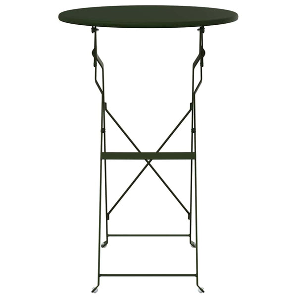 Bistrotisch Dunkelgrün Ø 50cm Stahl Gartentisch