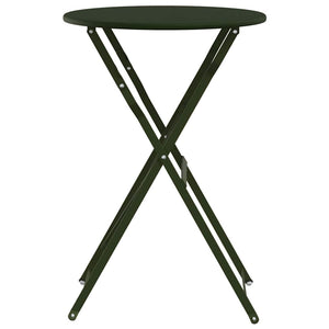 Bistrotisch Dunkelgrün Ø 50cm Stahl Gartentisch
