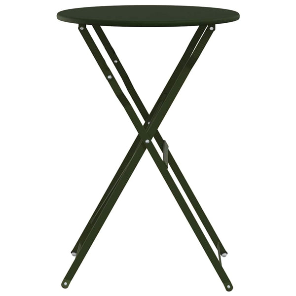 Bistrotisch Dunkelgrün Ø 50cm Stahl Gartentisch