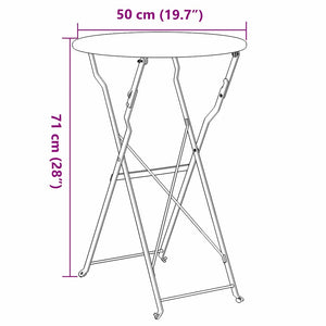 Bistrotisch Dunkelgrün Ø 50cm Stahl Gartentisch