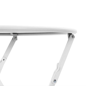 Bistrotisch Weiß Ø 50cm Stahl Gartentisch