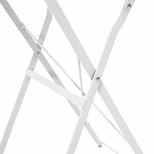 Bistrotisch Weiß Ø 50cm Stahl Gartentisch