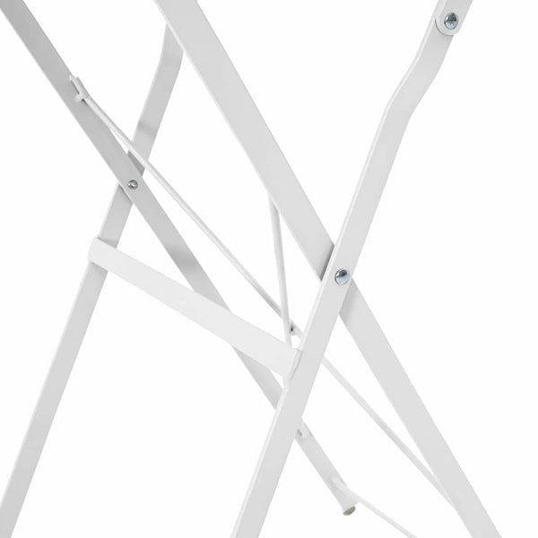 Bistrotisch Weiß Ø 50cm Stahl Gartentisch