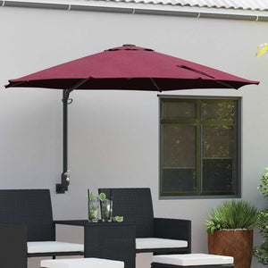 vidaXL Garden Parasol Burgundy 248 x 248 x 148 cm