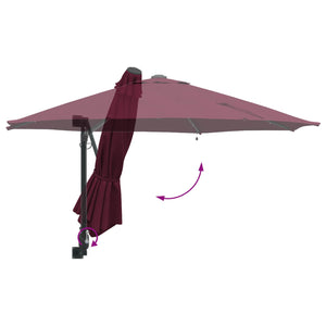 vidaXL Garden Parasol Burgundy 248 x 248 x 148 cm